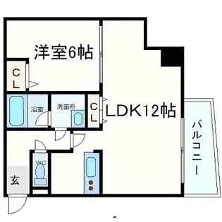 W.O.B HONMACHI-WEST【6階】の間取り
