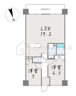 ルモン甲西【9階】の間取り