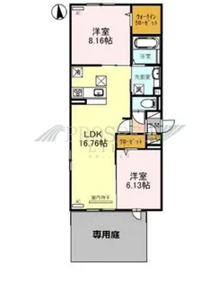 パークフロント蘭【1階】の間取り