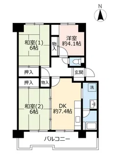 URポートアイランド【6階】の間取り
