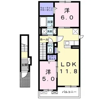 GOLD RIVER 358【2階】の間取り