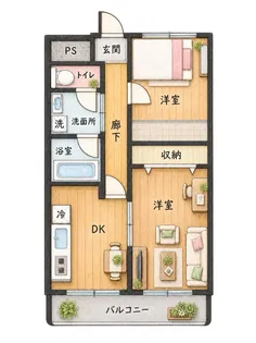 パークサイドレジデンス【3階】の間取り