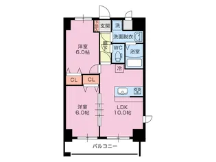 グランメールコート白銀【2階】の間取り