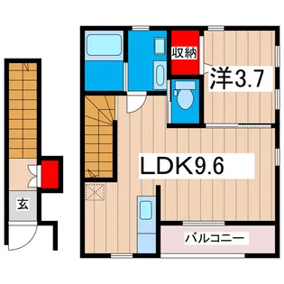 フォンテーヌブロー【2階】の間取り