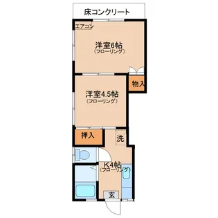 コーポ藤【1階】の間取り