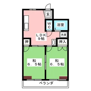 荒中マンション【4階】の間取り