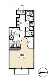 伊・ダンセ壱番館【1階】の間取り