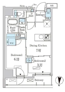 東京都墨田区緑1【マンション】の間取り