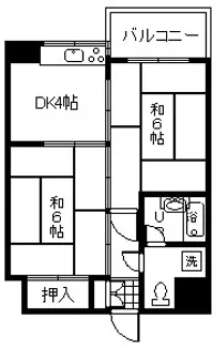 プレジデント山代【8階】の間取り