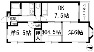 ボナール中西【3階】の間取り