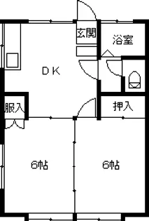ハイツ江北【1階】の間取り