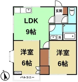 ハッピーハイツ【2階】の間取り