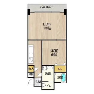 CITY SPIRE難波WESTII【7階】の間取り