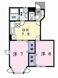 ヒルサイド・ガーデンA【1階】の間取り