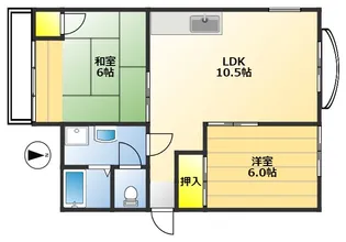 国立ローズマンション【1階】の間取り