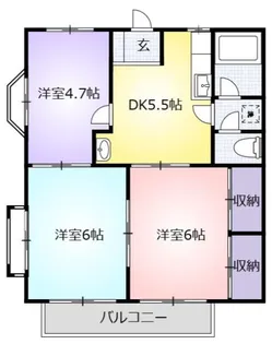 レジデンス北条A【1階】の間取り