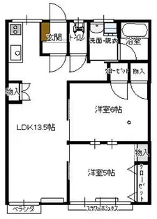エスポワール・カーサ【1階】の間取り