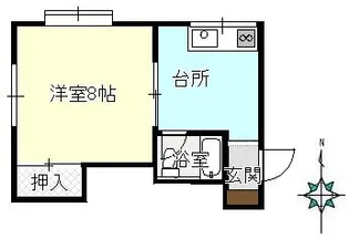 メゾンベルディア【1階】の間取り