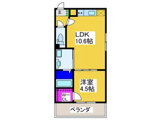 GROOVE桃谷【3階】の間取り