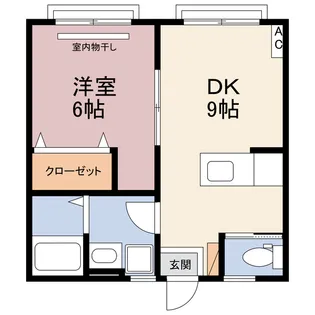 1DKの間取り画像