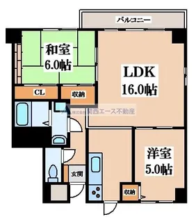 イーストマンション【6階】の間取り