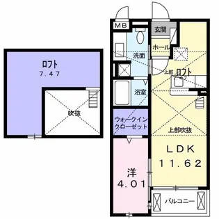 大阪府東大阪市鴻池本町【アパート】の間取り
