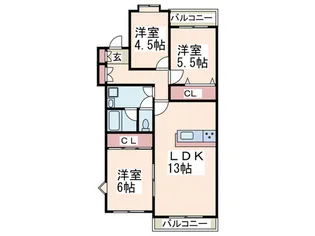 ヴィラコート青葉台【3階】の間取り