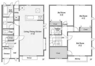 東京都世田谷区梅丘1【一戸建】の間取り
