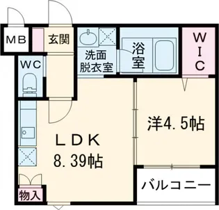 ステラキャットハート【2階】の間取り