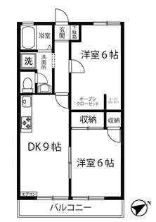 2DKの間取り画像