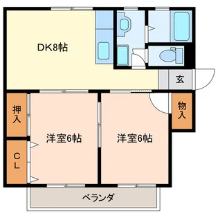 静岡県磐田市豊岡【アパート】の間取り