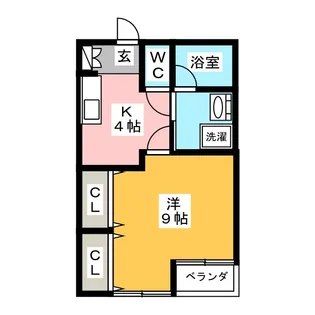 タウンフラットIII【1階】の間取り