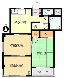 あさかハイツ【2階】の間取り