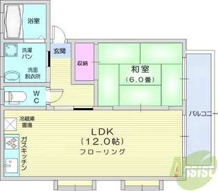 ファミール落合B【1階】の間取り