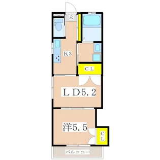 鹿児島県鹿児島市東谷山1【アパート】の間取り