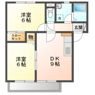 リビオン下沖 D【1階】の間取り