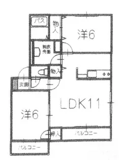 コスモ奥野【2階】の間取り