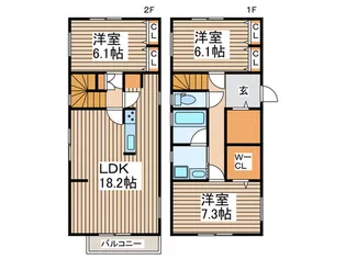 神奈川県横浜市緑区西八朔町【一戸建】の間取り