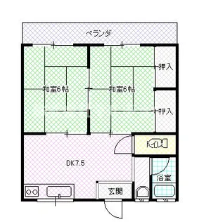 コーポグリーン【2階】の間取り
