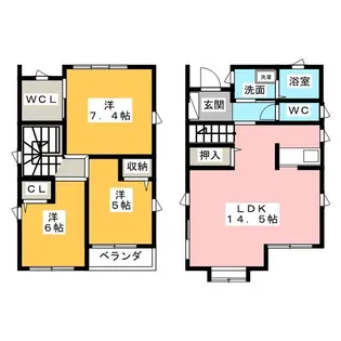 静岡県駿東郡長泉町桜堤2【一戸建】の間取り