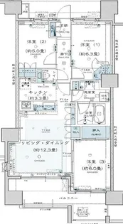 Brillia(ブリリア)小田急相模原【12階】の間取り