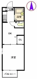1DKの間取り画像