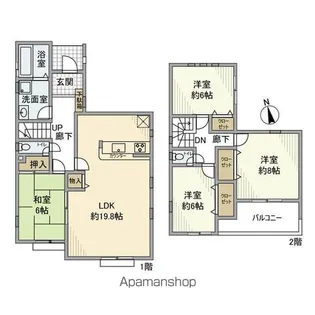 千葉県流山市おおたかの森南2【一戸建】の間取り