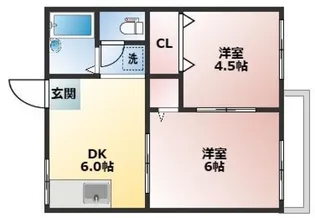 メゾン若草【1階】の間取り