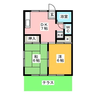 メゾンセラータAOKI【1階】の間取り