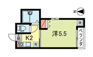 グリーンビューハイツ【2階】の間取り