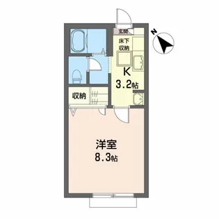 ボヌール【1階】の間取り