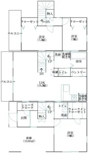 東京都杉並区阿佐谷南3【一戸建】の間取り
