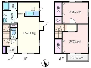 埼玉県春日部市栄町2【一戸建】の間取り