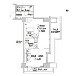 東京都新宿区市谷薬王寺町【マンション】の間取り